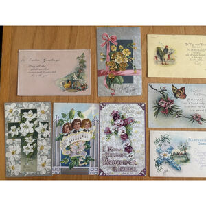 Lot of 16 Vintage EASTER Postcards Chicks Eggs Religious 3D Used 1908-1931